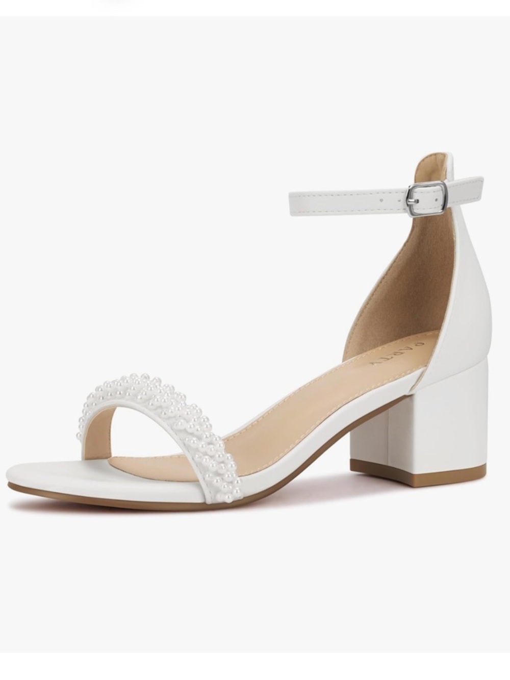 PARTY Women's Open Toe Ankle Strap Low Block Chunky Heels Sandals